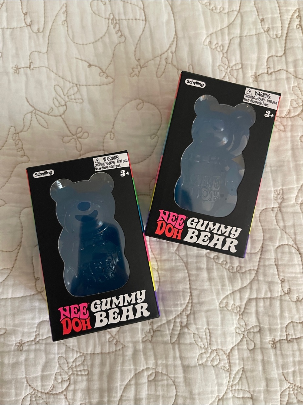 Needoh Blue Gummy Bear Squishy Fidget Toy Schylling Brand New